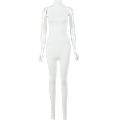 HAOYUAN Seksi kombinezon bez rukava, jednodijelni kombinezon, klupska odjeća, sportska trenirka, fitness kombinezon s patentnim zatvaračem