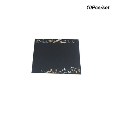 10 kom. Vintage bronzane pernate omotnice Pozivnice za vjenčanje Kuverte za blagoslov Uredski pribor Bijela crna omotnica