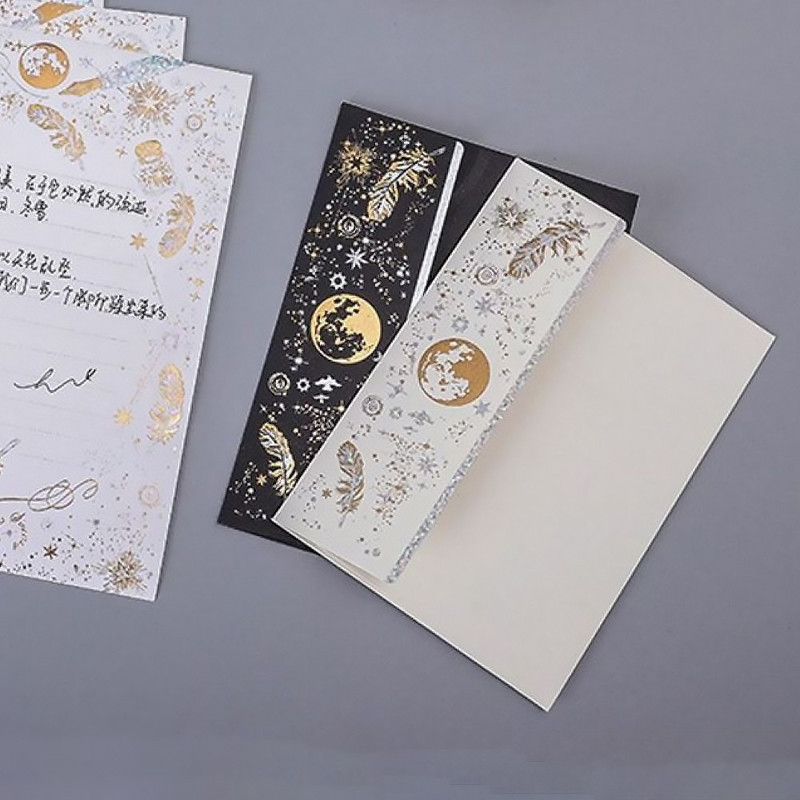 10 kom. Vintage bronzane pernate omotnice Pozivnice za vjenčanje Kuverte za blagoslov Uredski pribor Bijela crna omotnica