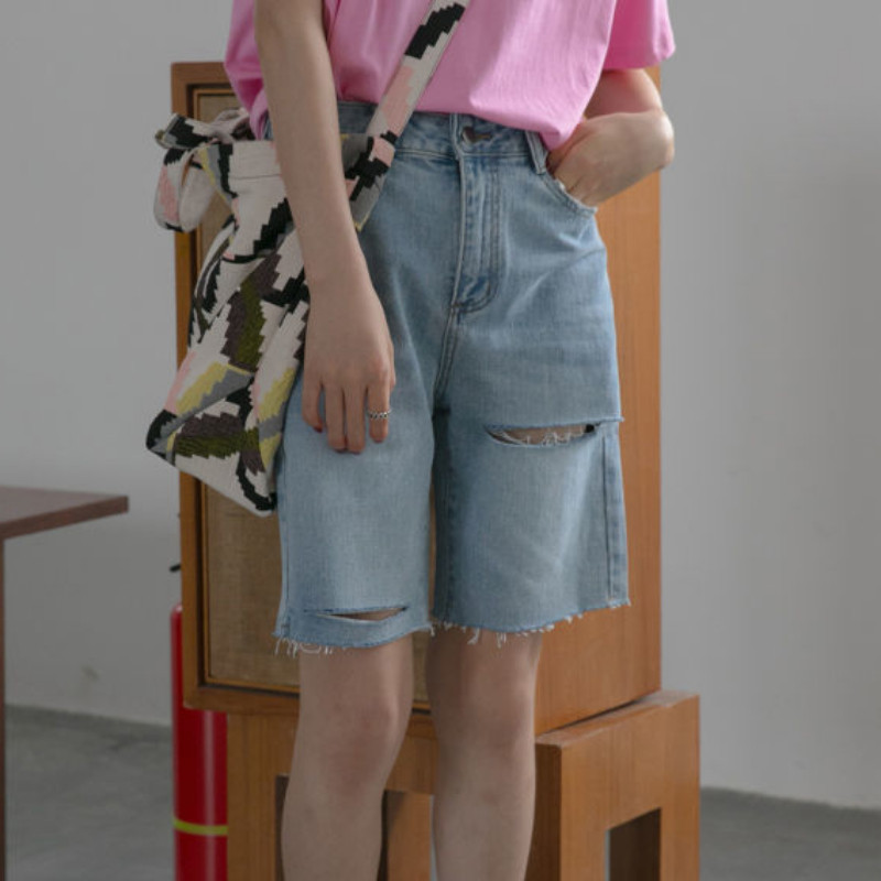 Farmer rövidnadrágok női kimélyedt, szorongatott, magas derekú kivitel Minden egyezés Шорты Женские Летние Koreai Stílus Divat Vintage Alkalmi