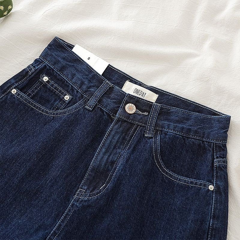 Džinsiniai šortai moteriški tiesūs vintažiniai retro universalūs laisvalaikio aukštu juosmeniu skalbti Mujer vasaros jaukios Ulzzang mados studentų kelnės