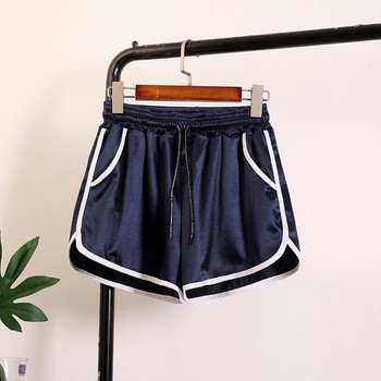 Сатенени ежедневни къси панталони с висока талия Дамски летни къси панталони за тяло 2023 г., свободни къси S