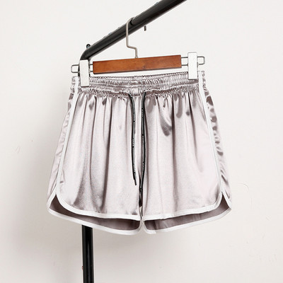 Satenske ležerne kratke hlače visokog struka Ženske ljetne kratke hlače za fitness za vježbanje 2023. Ženske elastične široke kratke hlače S