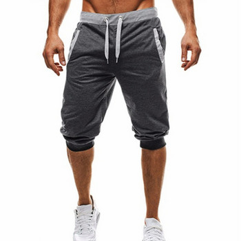 Мъжки Hot 20121 Нови горещо продавани мъжки шорти Летни ежедневни модни къси панталони Спортни панталони с маркови щампи Фитнес Short Jogger S-3XL