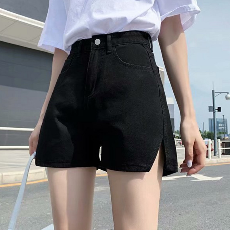 Feynzz modne nove ljetne ženske kratke traper hlače s dugmadima visokog struka Ležerne ženske široke plave traper kratke hlače