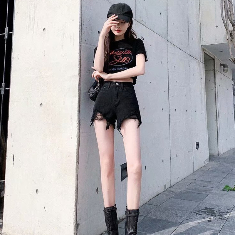 Dámske ležérne modré džínsové šortky Feynzz, sexy, s vysokým pásom, gombíky, vrecká, slim fit, šortky, letné plážové streetwear džínsové šortky 2021