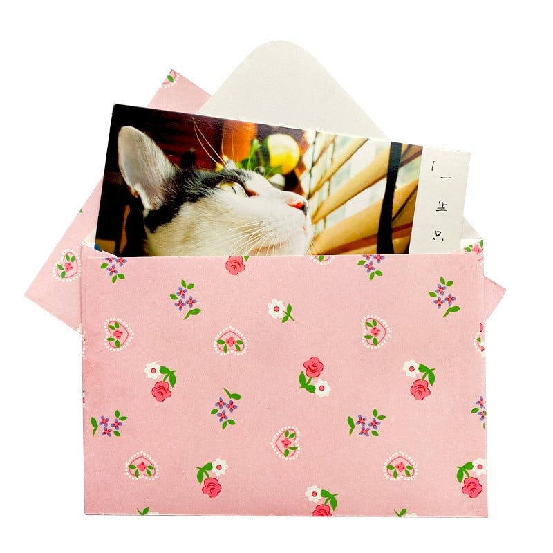 10 buc/lot plic cu antet roz cu flori creative, trandafiri, hârtie pentru scrisori, scrisori de dragoste, card cadou de culoare 16*11 cm