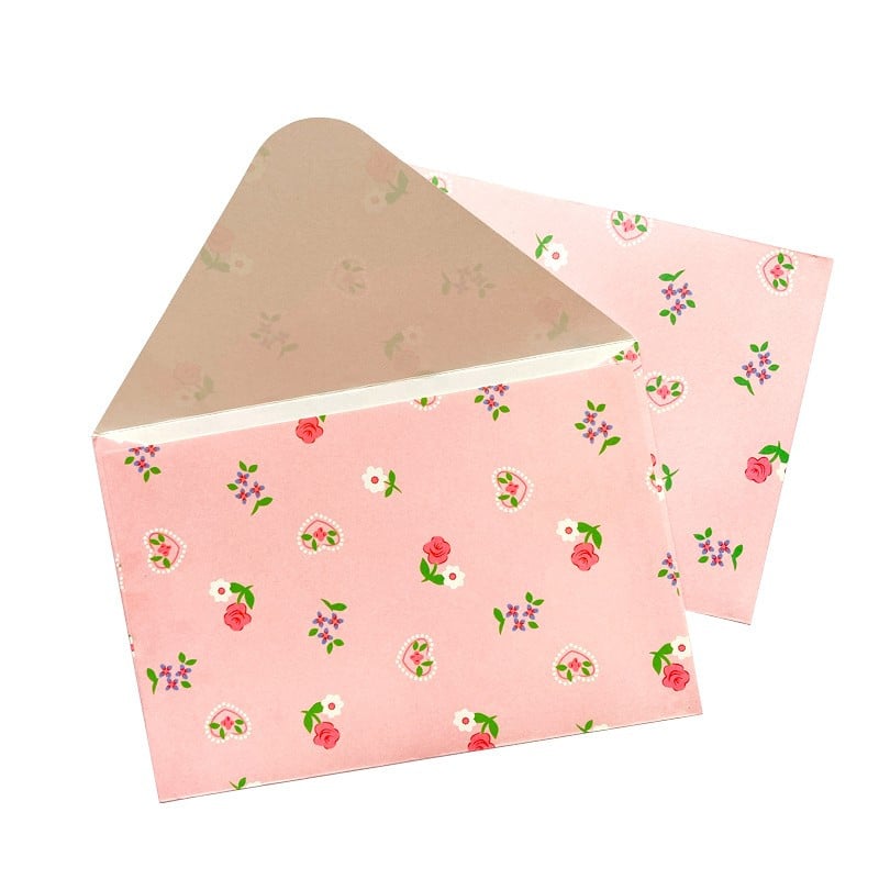 10 buc/lot plic cu antet roz cu flori creative, trandafiri, hârtie pentru scrisori, scrisori de dragoste, card cadou de culoare 16*11 cm