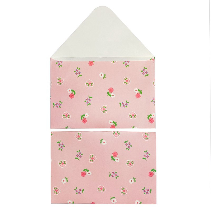 10 buc/lot plic cu antet roz cu flori creative, trandafiri, hârtie pentru scrisori, scrisori de dragoste, card cadou de culoare 16*11 cm