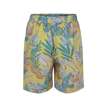 Дамски ежедневни къси панталони Летни удобни плажни ластични талии с флорален принт с 2 джоба Дамски спортни къси панталони