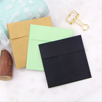 10 бр. 10*10 см квадратни креативни бели черни цветни пликове за картички, писма, хартиени подаръци, мини пликове