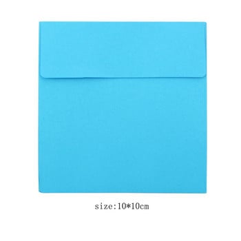 10τμχ 10*10cm Τετράγωνος Δημιουργικός Λευκός Μαύρος Φάκελος για Μίνι Φάκελοι Δώρου Χαρτί Letter