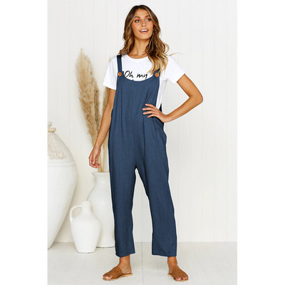 Vruća rasprodaja 2020., novi ženski kombinezoni, retro ležerni crni kombinezon, ženske široke hlače s dugim hlačama, ženska obučena odjeća