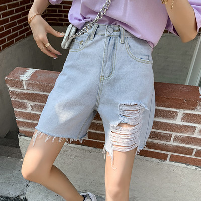 Feynzz 5xl Retro poderane traper kratke hlače visokog struka, ženske nove, ljetne 2022., nove ravne široke hlače na pet točaka, široke ravne modni trend