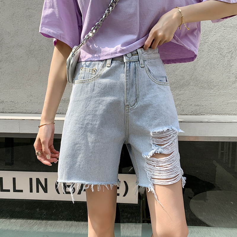 Feynzz 5xl Retro poderane traper kratke hlače visokog struka, ženske nove, ljetne 2022., nove ravne široke hlače na pet točaka, široke ravne modni trend