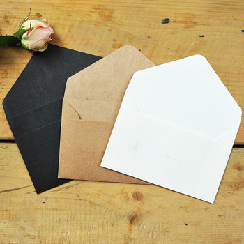 LOLO Малка поздравителна картичка Плик с картичка с горещо щамповане Любов Мини пликове от крафт хартия