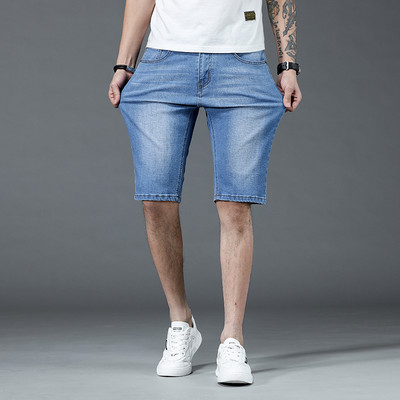 2023 νέο καλοκαιρινό ανδρικό τζιν σορτς casual tide παντελόνι πέντε σημείων φαρδύ ίσιο μεσαίο παντελόνι εξωτερικά φορέστε παντελόνι αλόγου