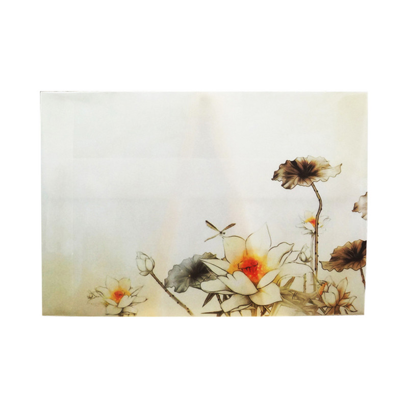 Držač za pohranu od 10 komada Višenamjenski tiskani materijal s otisnutim cvijećem Grana Papirna omotnica Antikni stil Proziran pravokutnik Škola