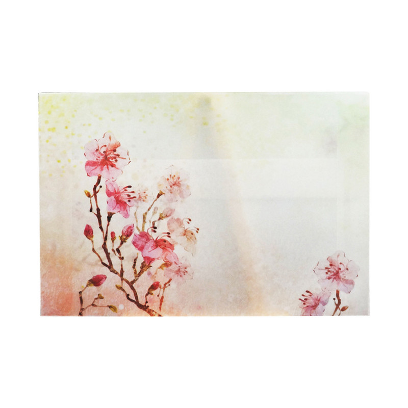 Držač za pohranu od 10 komada Višenamjenski tiskani materijal s otisnutim cvijećem Grana Papirna omotnica Antikni stil Proziran pravokutnik Škola