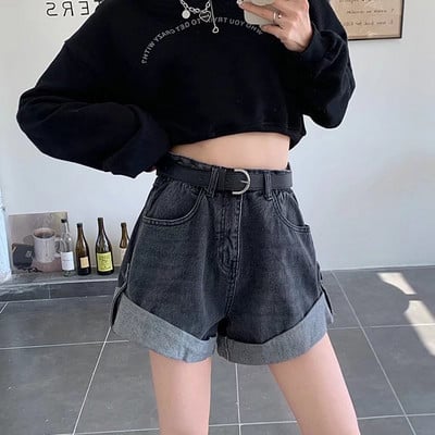 Feynzz Summer slim fit μακριά πόδια λεπτά σούπερ ελαστικό ψηλόμεσο τζιν σορτς φαρδύ καυτό παντελόνι αδύνατες γυναίκες