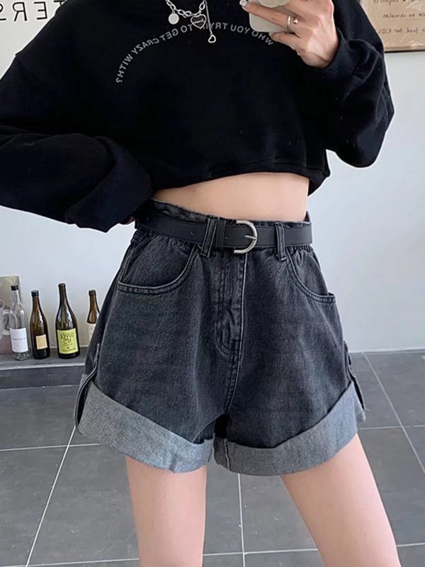 Feynzz Summer slim fit μακριά πόδια λεπτά σούπερ ελαστικό ψηλόμεσο τζιν σορτς φαρδύ καυτό παντελόνι αδύνατες γυναίκες