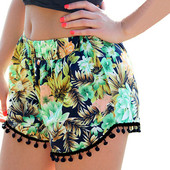 Ženske ležerne široke kratke hlače Bohemian Style Boho Fuzz Balls Vruće ljetne kratke hlače Široke kratke hlače za bodybuilding za žene Hot Selling