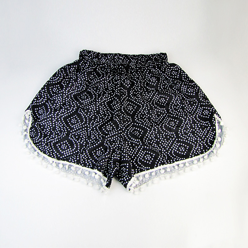 Ženske ležerne široke kratke hlače Bohemian Style Boho Fuzz Balls Vruće ljetne kratke hlače Široke kratke hlače za bodybuilding za žene Hot Selling