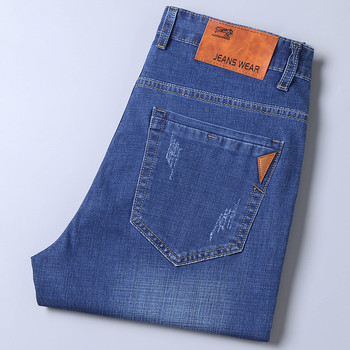 2022 Summer Brand Stretch Thin Bermuda Masculina Cotton Denim Jeans Men Mek Ropa Hombre Shorts с дължина до коляното