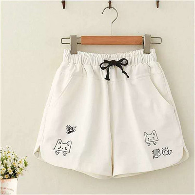 Kratke ženske kratke hlače visokog struka s uzicom Ulzzang opuštene, ležerne, ljetne, kawaii, prikladne, elegantne, modne, nove vruće rasprodaje, ženske