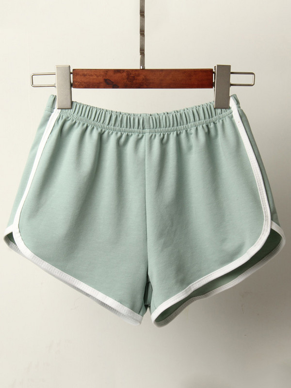 Naiste sportlikud lühikesed püksid, 2020. aasta suvi, uued Candy Colori tühjenevad kitsad lühikesed püksid vabaaja naiste elastse vöökohaga rannas Correndo lühikesed püksid