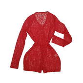 Ženske mrežaste hlače Ljeto 2021. Seksi čipkasti V-izrez dugih rukava Rastezljivi kombinezoni Sportska odjeća Ženska uska odjeća