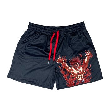 Аниме шорти Harajuku Beach Short Pants Simple Style Devil Fruit 3D Printed Shorts Аниме Swimtrunks For Men Oversized 6XL Black