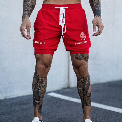 NOVO 2 U 1 sportske mrežaste prozračne kratke hlače za trčanje, muške kratke hlače za trčanje na dva kata, brzo sušeće, kratke hlače za fitness i vježbanje, muške kratke hlače