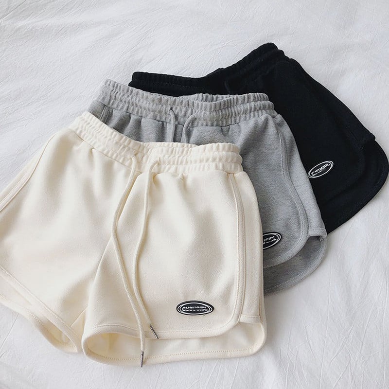 Pantaloni scurți elastici pentru femei cu talie înaltă, la modă, versatil, lejer, pantaloni scurți de fitness cu șireturi, pantaloni simpli pentru plajă, 2022