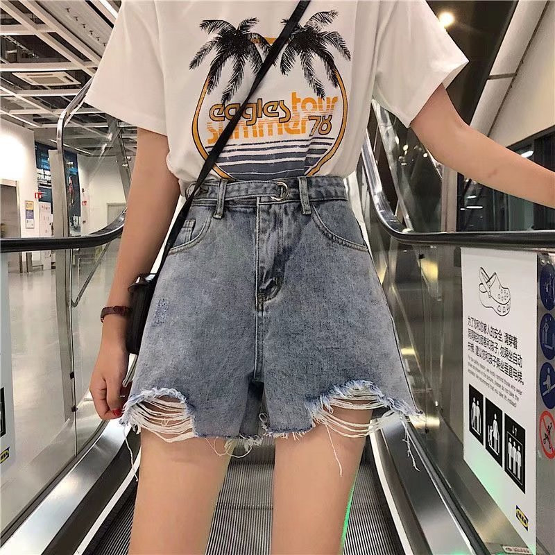 Feynzz Ležerne kratke hlače od plavog trapera Ženske seksi kratke hlače s dugmadima visokog struka i džepovima Uske kratke hlače Ljeto 2021. za plažu Ulične hlače od traperica