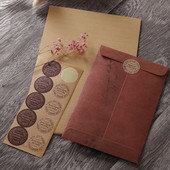 Vintage φάκελος 5/10/50Pcs Creative Kraft Paper Envelopes With Letter Papers Αυτοκόλλητα DIY Διακοσμητικά σχολικά είδη γραφείου