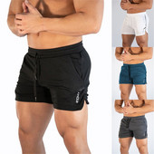 Pánske športové šortky na fitness a kulturistiku z roku 2019, priedušné sieťované, rýchloschnúce, športové, bežecké, plážové, športové, športové, 2019