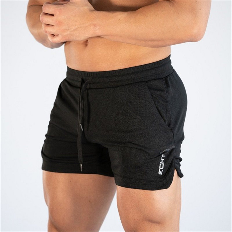 Pánske športové šortky na fitness a kulturistiku z roku 2019, priedušné sieťované, rýchloschnúce, športové, bežecké, plážové, športové, športové, 2019