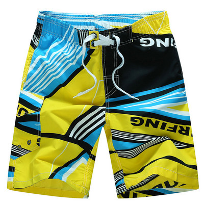 Pantaloni scurți de plajă pentru bărbați, cu uscare rapidă, cu imprimare, pantaloni scurți pentru bărbați, respirabili, pentru plajă