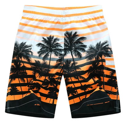 Pantaloni scurți de plajă pentru bărbați, cu uscare rapidă, cu imprimare, pantaloni scurți pentru bărbați, respirabili, pentru plajă