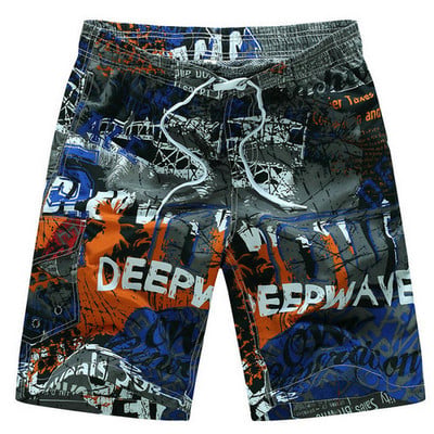 Pantaloni scurți de plajă pentru bărbați, cu uscare rapidă, cu imprimare, pantaloni scurți pentru bărbați, respirabili, pentru plajă