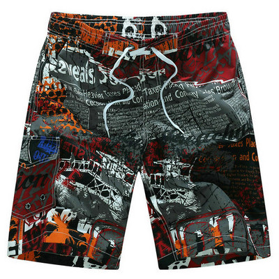 Pantaloni scurți de plajă pentru bărbați, cu uscare rapidă, cu imprimare, pantaloni scurți pentru bărbați, respirabili, pentru plajă