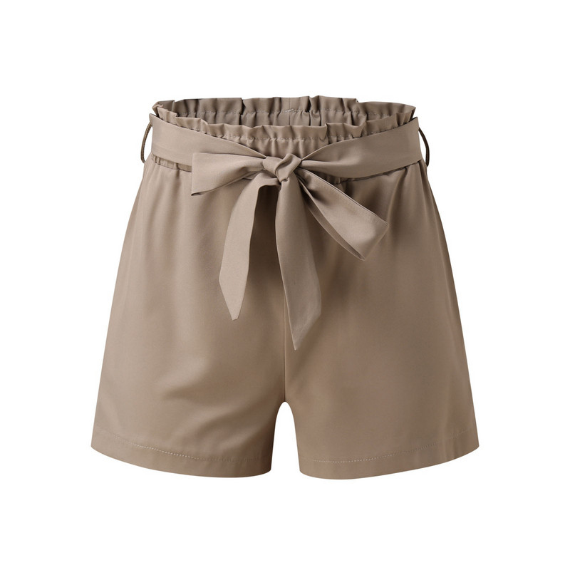 Κομψό γυναικείο σορτς τσέπης Καλοκαιρινό καθημερινό μονόχρωμο Κομψό γυναικείο κοντό παντελόνι προπόνησης με ζώνη