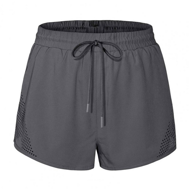 Vasaros šortai Moteriški sportiniai šortai su elastiniu juosmeniu treniruotėms su pamušalu kišenėmis Sporto salės bėgimo šortai moterims шорты
