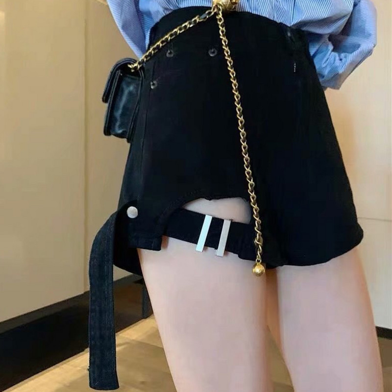 Feynzzi moe uus suvine naiste kõrge vöökohaga nööp, teksapüksid, vabaaja püksid, naiste vabad püksid, sinised teksapüksid