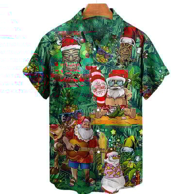 2022 Muške košulje Ulična odjeća za plažu Muška košulja kratkih rukava Eu veličina pamuk lubanja 3d havajska košulja muška prekomjerna ljetna ležerna