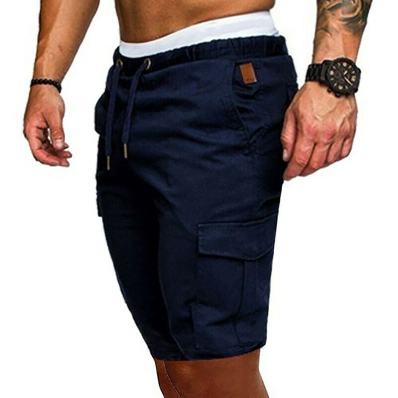 Muške Cargo kratke hlače Ležerne ljetne sportske hlače za plažu Obične elastične kratke hlače za vježbanje