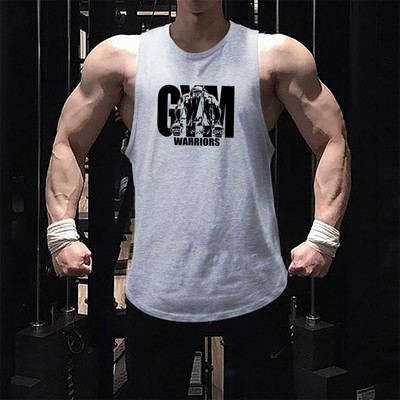 Pamučna majica bez rukava za vježbanje, muška sportska majica bez rukava, modna odjeća za bodybuilding, prsluk za fitness