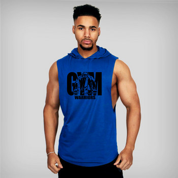 Ανδρικά ρούχα γυμναστικής Muscleguys Bodybuilding με κουκούλα Tank Top Βαμβακερό αμάνικο γιλέκο Φούτερ Fitness Workout Αθλητικά ανδρικά μπλουζάκια
