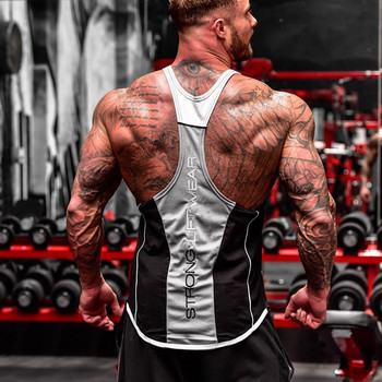 Bodybuilding Tank Tops Ανδρικά Γυμναστήριο Αμάνικο πουκάμισο γυμναστικής Ανδρικό καλοκαιρινό βαμβακερό εσώρουχο Casual μονό γιλέκο επώνυμα ρούχα
